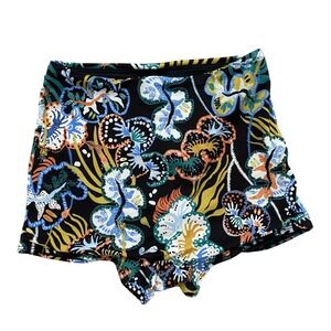 Patagonia Sunamee Shortie Bottom Women XS Black Undersea Floral Swim Shorts